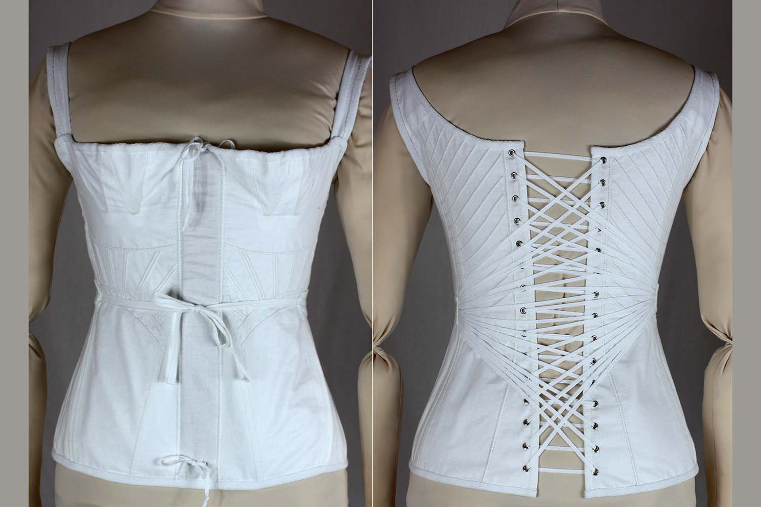 White Lace-Up Corset - Spencer's