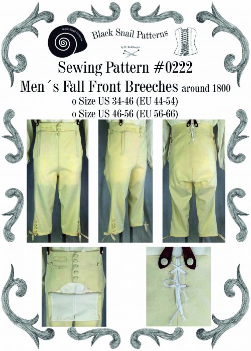 RH812  1770s1790s FallFront Breeches sewing pattern  Reconstructing  History