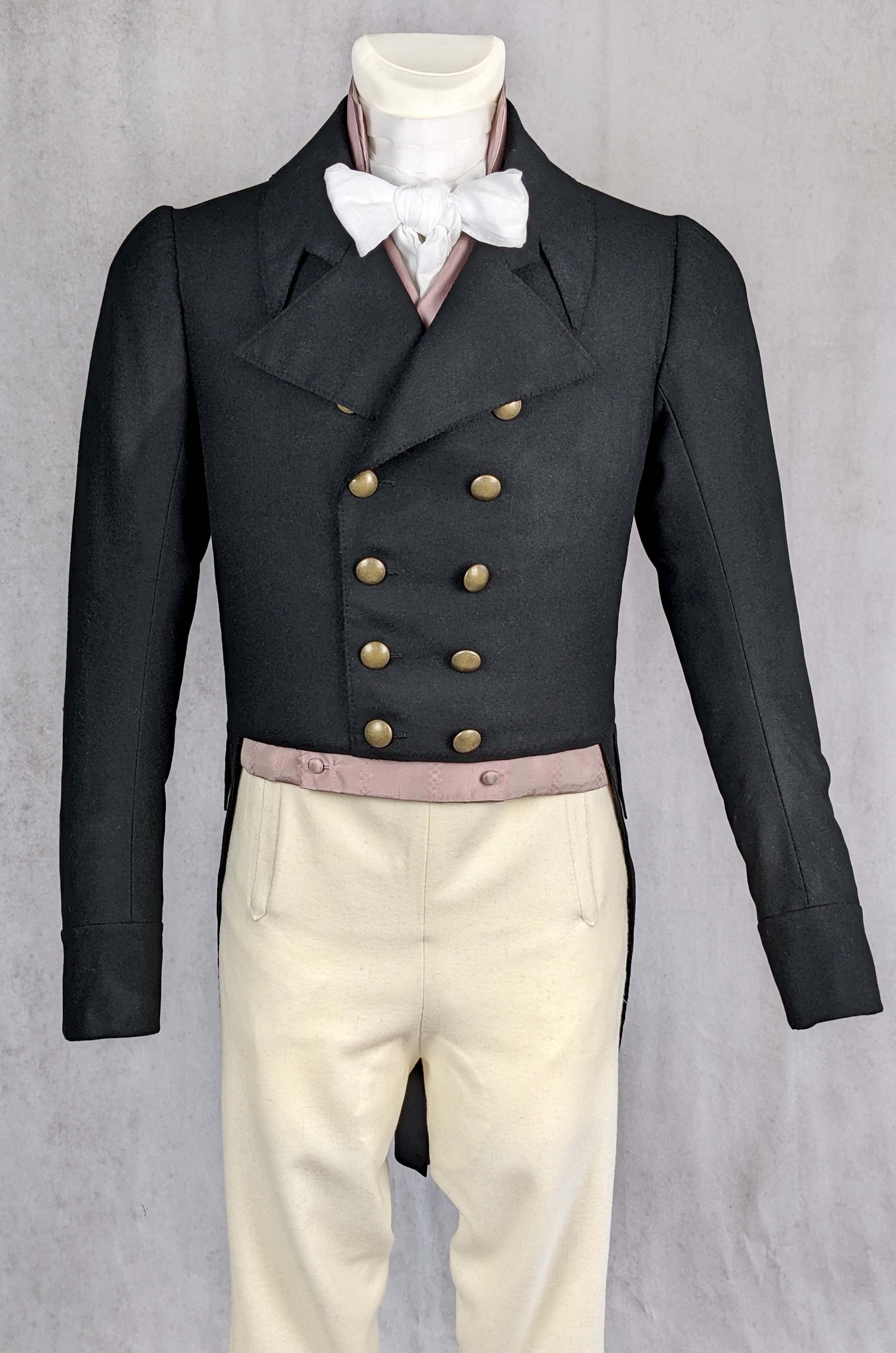 Empire Regency Mens Tailcoat from 1800 Sewing Pattern #0322 Size US 34-56 (EU 44-66)
