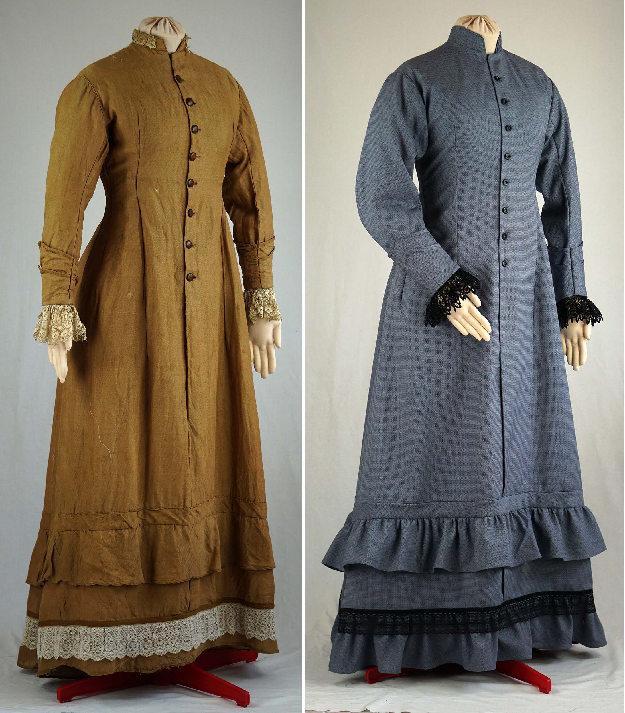 Viktorianisches Hauskleid (Wrapper) um 1870  Schnittmuster #0919 Größe EU 34-56